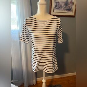 Ralph Lauren Navy Striped Short Sleeve Tee